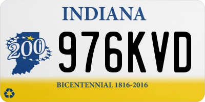 IN license plate 976KVD
