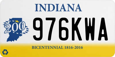 IN license plate 976KWA