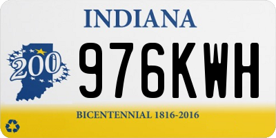 IN license plate 976KWH
