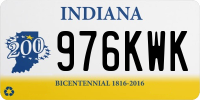 IN license plate 976KWK