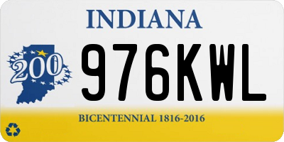 IN license plate 976KWL