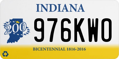 IN license plate 976KWO