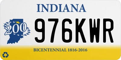 IN license plate 976KWR