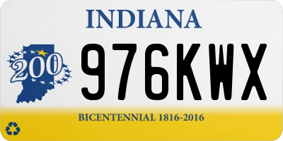 IN license plate 976KWX