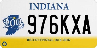 IN license plate 976KXA