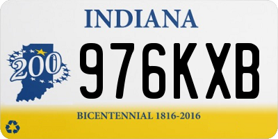 IN license plate 976KXB