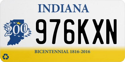 IN license plate 976KXN