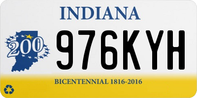 IN license plate 976KYH