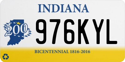 IN license plate 976KYL