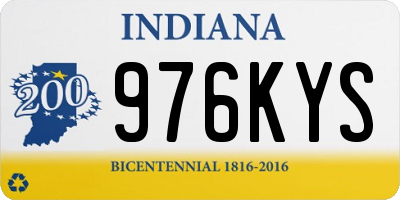 IN license plate 976KYS