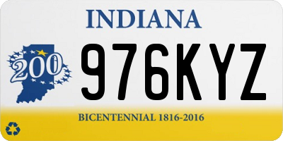 IN license plate 976KYZ