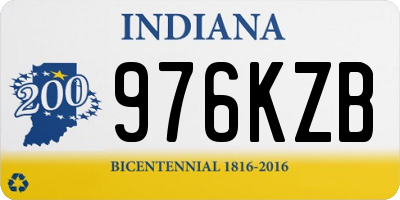 IN license plate 976KZB