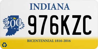 IN license plate 976KZC
