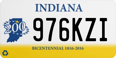 IN license plate 976KZI