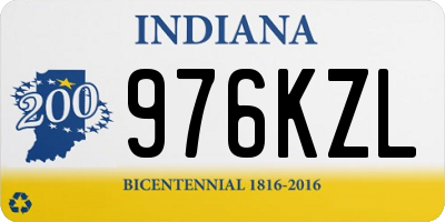 IN license plate 976KZL