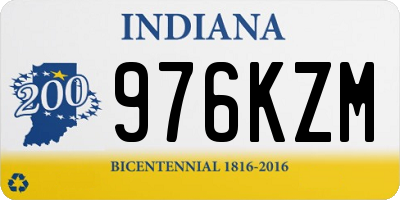IN license plate 976KZM