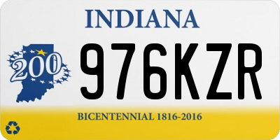 IN license plate 976KZR