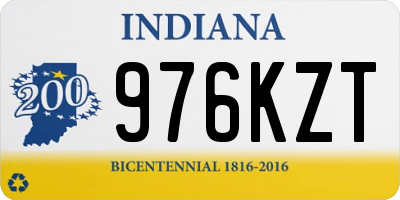 IN license plate 976KZT