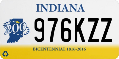 IN license plate 976KZZ
