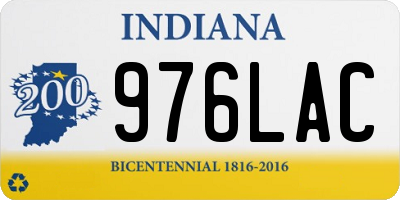 IN license plate 976LAC