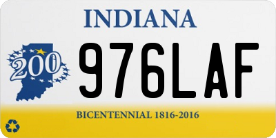IN license plate 976LAF