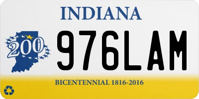 IN license plate 976LAM
