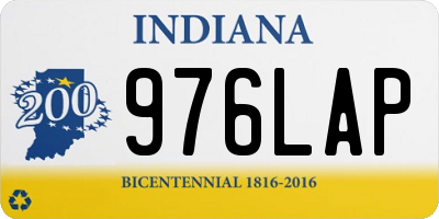IN license plate 976LAP