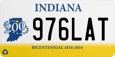 IN license plate 976LAT