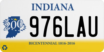 IN license plate 976LAU