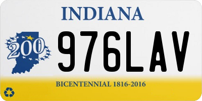 IN license plate 976LAV