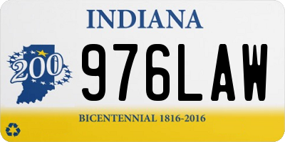 IN license plate 976LAW