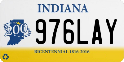 IN license plate 976LAY