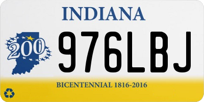 IN license plate 976LBJ