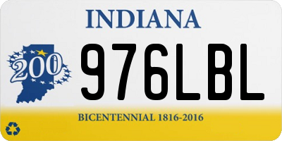 IN license plate 976LBL