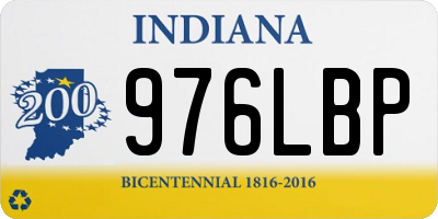 IN license plate 976LBP