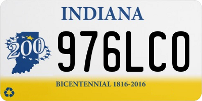 IN license plate 976LCO