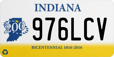 IN license plate 976LCV