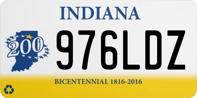 IN license plate 976LDZ