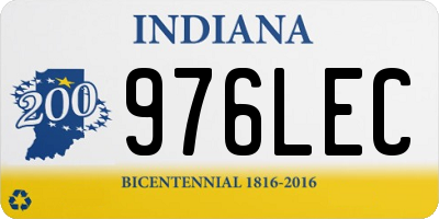 IN license plate 976LEC