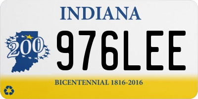 IN license plate 976LEE