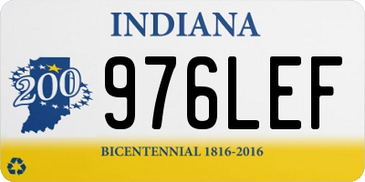 IN license plate 976LEF