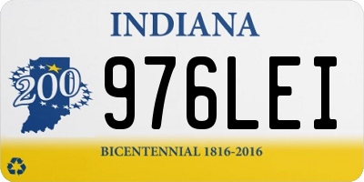 IN license plate 976LEI