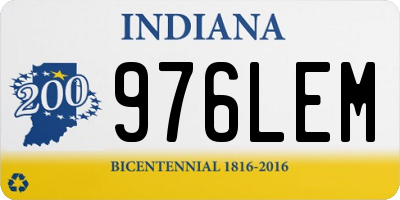 IN license plate 976LEM