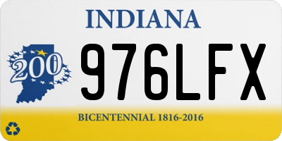 IN license plate 976LFX