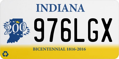 IN license plate 976LGX
