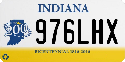 IN license plate 976LHX