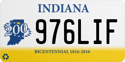 IN license plate 976LIF
