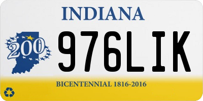 IN license plate 976LIK