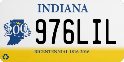 IN license plate 976LIL