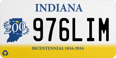 IN license plate 976LIM